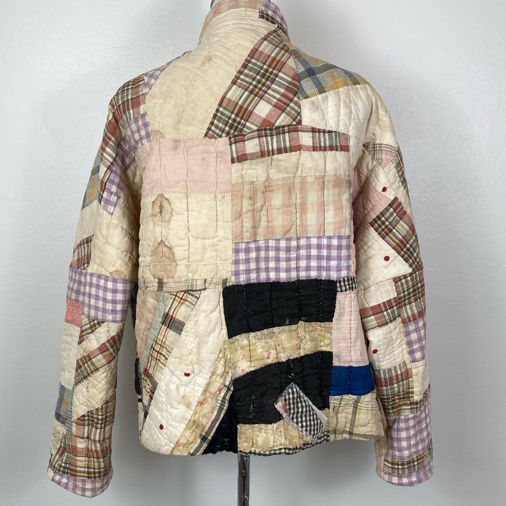 Patchwork Bomber Jacket In Pastel Tones - image 2